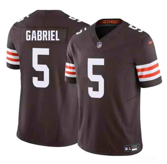 Men's Cleveland Browns #5 Dillon Gabriel 2025 Draft F.U.S.E. Vapor Limited Stitched Football Jersey